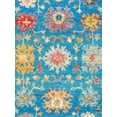thumbnail image 2 of Pasargad Home Oushak Collection Wool Turquoise Area Rug- 6' 0" X  6' 1", 2 of 7