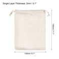 thumbnail image 2 of REGALWOVEN 7"x5" Coin Sacks Bag, 6pcs Deposit Change Transit Bags Style 2, White, 2 of 7