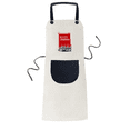 thumbnail image 1 of China Red Education Unity Propaganda Apron Adjustable Bib Cotton Linen BBQ Kitchen Pocket Pinafore, 1 of 3