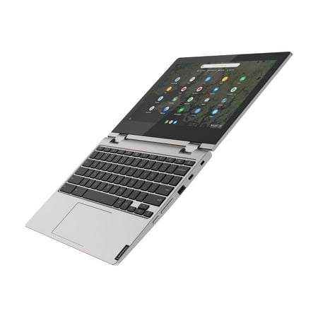 Lenovo Chromebook C340-11 81TA - Flip design - Intel Celeron N4000 / 1.1 GHz - Chrome OS - UHD Graphics 600 - 4 GB RAM - 32 GB eMMC - 11.6" IPS touchscreen 1366 x 768 (HD) - Wi-Fi 5 - platinum gray - kbd: US