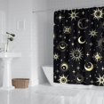 thumbnail image 3 of Gothic Shower Curtain Set - Dark Celestial Moon & Star Print, Mystical Cosmic Bath Decor, Waterproof Polyester 72"x84", Goth Aesthetic Gift, 3 of 5