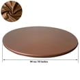 thumbnail image 2 of HOMEIORA 1pc Indoor & Outdoor Tablecloth-Round Tablecloth, Waterproof Polyester Tablecloth, Dining Table Cover with Elastic Edge, 35", Brown, 2 of 7