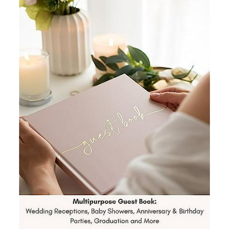 Wedding Guest Book Gold Foil