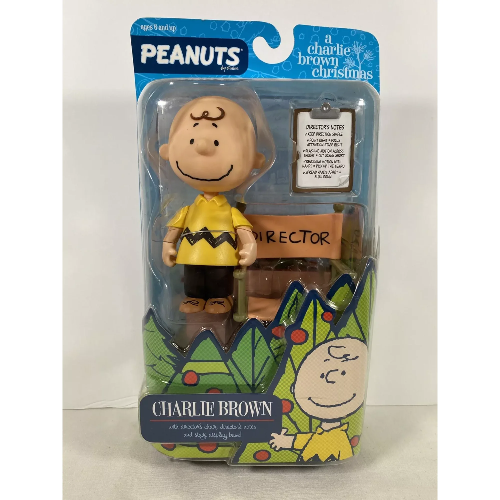 Peanuts A Charlie Brown Christmas W/ Directors Chair Forever fun 5 figure