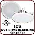 thumbnail image 1 of 8 Ohms In-ceiling Speaker 6.5 Inch, 1 of 1