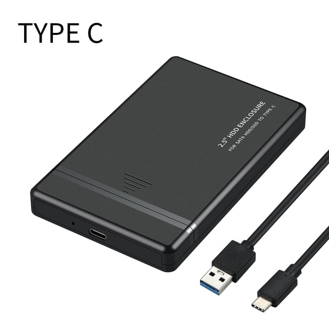 LYD 2.5" HDD SSD Enclosure USB 3.1 Type-C a SATA-III Estuche para disco duro externo sin tornillos, compatible con UASP LYD Periféricos de la computadora