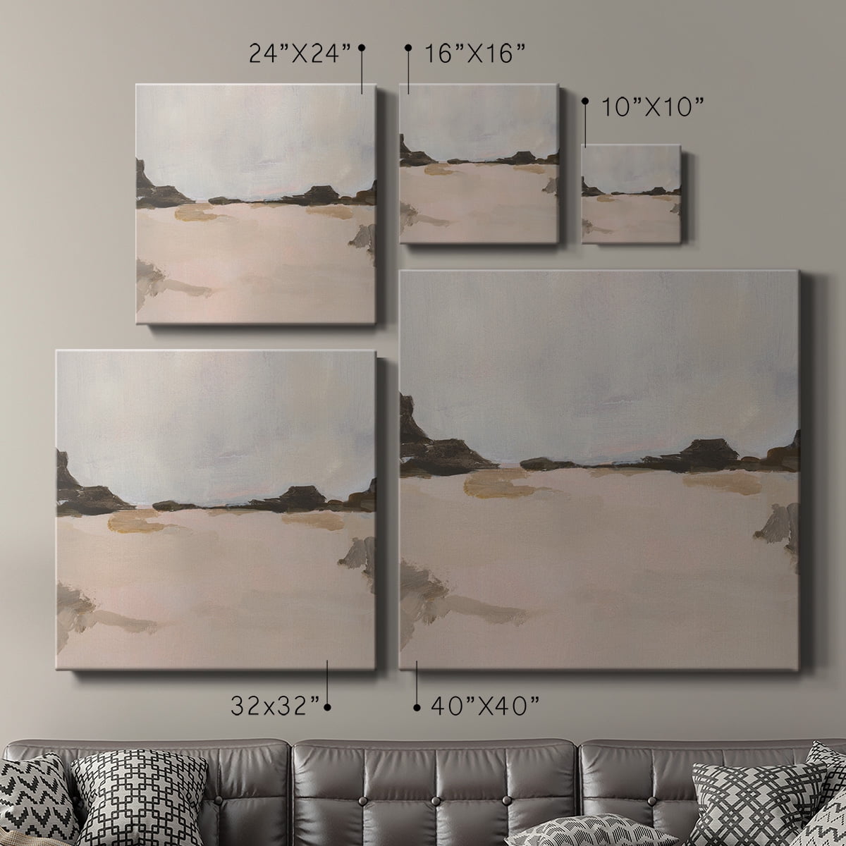 Wexford Home Misty Horizon Line II-Premium Gallery Wrapped Canvas, 24" x 24" - Ready to Hang