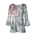 thumbnail image 4 of Ecqkame Going Out Tops for Women Summer Casual Quarter Button Up Blouse 3/4 Sleeves V Neck Pullover Tunic Shirts C-Gray S on Clearance, 4 of 5