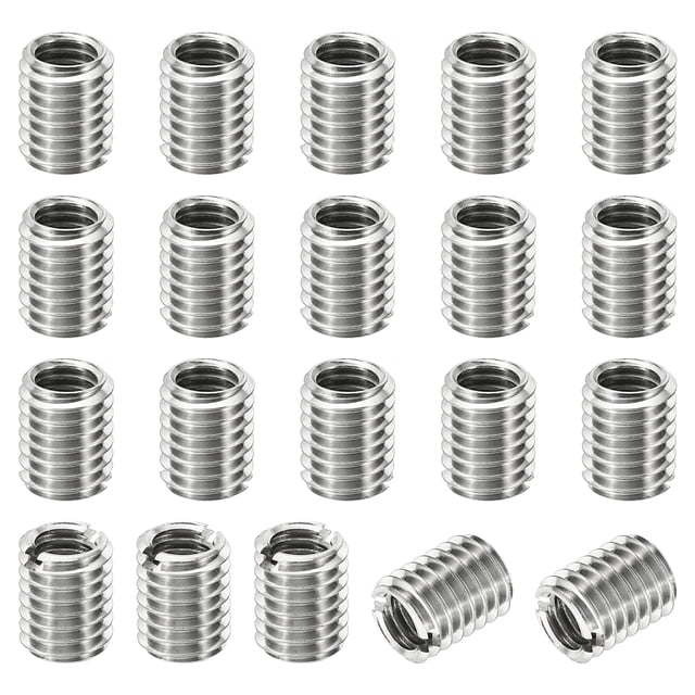 Unique Bargains Adaptateurs de Filetage Manchon Réducteur Écrou 20 Pcs M8x1.25 Mâle à M6x1 Femelle Réparation Insert Écrou 10mm
