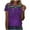 A549 Purple, variant on Xdegoge Mardi Gras Shirts for Women Short Sleeve S Purple Glitter Print Crew Neck Carnival Tee