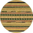 thumbnail image 1 of Ahgly Company Machine Washable Indoor Round Abstract Red Brown Area Rugs, 5' Round, 1 of 7