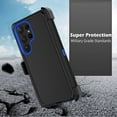 thumbnail image 6 of For Samsung Galaxy S23 Ultra Case,Takfox Holster Phone Case with Built-in Screen Protector Swivel Belt Clip [3 Layers] Heavy Duty Full Body Protection Shockproof Kickstand Cover- Black/Blue, 6 of 10