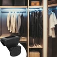 thumbnail image 3 of CHAO Gancho negro para ahorrar espacio para perchas de ropa, 18 piezas lindo gancho para ahorrar espacio, percha resistente para ahorrar espacio para colgar bolsas de ropa, armario del hogar, 3 of 5