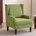 thumbnail image 5 of Bezseller Wingback Armchair with High Back, Upholstered Accent Chair for Living Room,Bedroom,Office,Green, 5 of 8