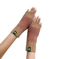 thumbnail image 2 of Demi-Gants Tricotés Chauds Motif Chevrons Automne et Hiver pour Femmes, 2 of 3