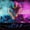 DJ At The Turntable, variant on Elephant Stock Dj At The Turntable Wall Art - Horizontal Multi Panel Canvas - Living Room Wall Decor - Music Multi Panel - Purple And Blue Decor - 23" x 14"