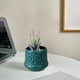 thumbnail image 4 of Jarrón decorativo de plástico esmaltado de imitación | Jarrón de arreglo de flores de naranja azul marino | Plástico duradero 8.7cm | Decoración de gabinete de TV para sala de estar | Maceta de, 4 of 6