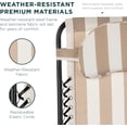 thumbnail image 5 of WYDK Oversized Zero Gravity Chair, Folding Outdoor Patio Lounge Recliner w/Cup Holder Accessory Tray, Pillow - Tan Striped, 5 of 8