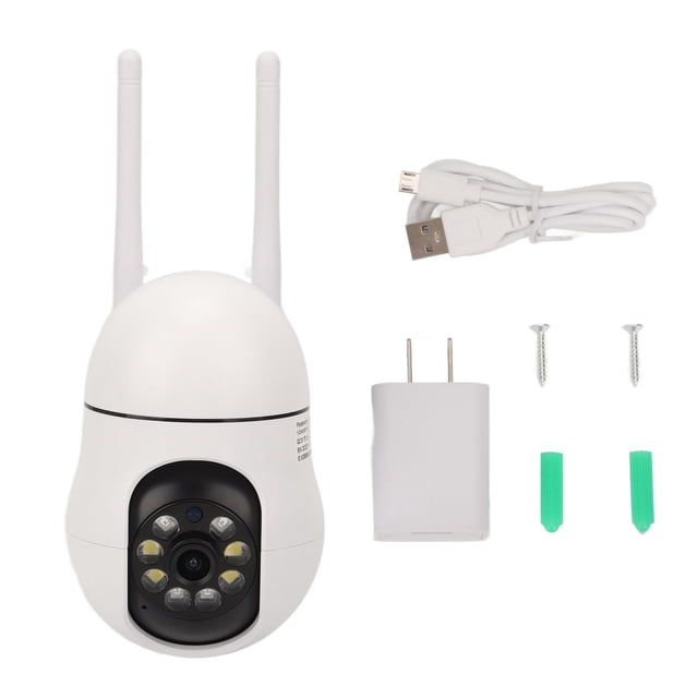 Outdoor WiFi Surveillance Camera 2MP 2 Band Swivelling IP Cam Motion Sensor Colour Night Viewing US Plug 100‑240V
