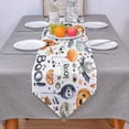 thumbnail image 3 of Cotton Linen Table Runners Halloween Theme Mission Pumpkin Ghost Spider Kitchen Dining Burlap Table Decoration for Home Party Decor 13 x 90 Inch, 3 of 8