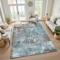 thumbnail image 7 of Addison Rugs Mayfield Premium Machine Washable Transitional Abstract Teal Rectangle Rug, 10' x 14', 7 of 7