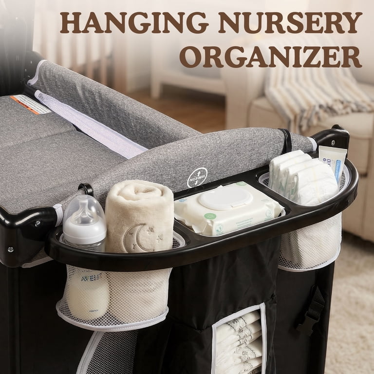 AILEEKISS 4-in-1 Portable Baby Play Yard, Bassinet and Changing