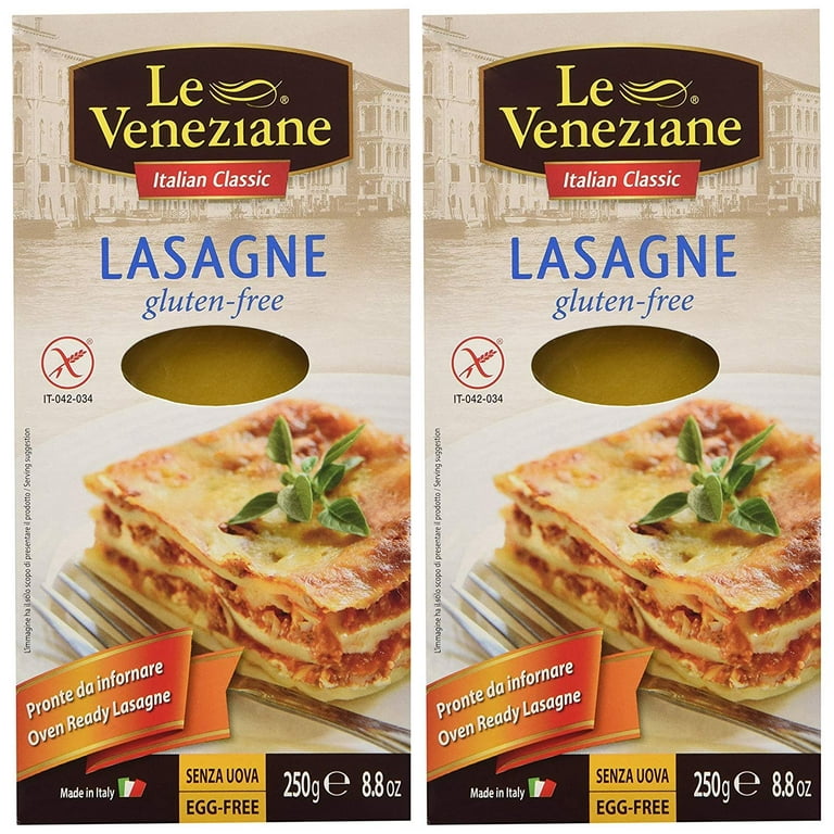Le Veneziane Lasagne Sheets 250g Pack of 2 Oven Ready Suitable for