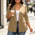 thumbnail image 7 of yillto Plus Size Womens Blazer Jacket Casual Work Office Long Sleeve Button Front Cardigan Suit Jackets, 7 of 7