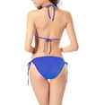 thumbnail image 4 of Ecqkame Women's Bikini Set Two Piece Push Up Bathing Suit Solid Color Swimsuit Swimwear Blue M on Clearance, 4 of 6
