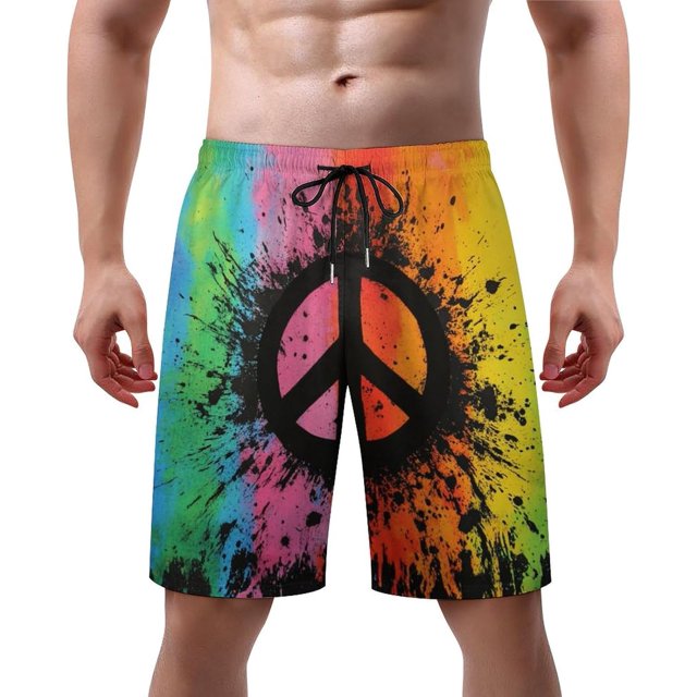 NICKSUN Men's Swim Trunks, Cute Print Quick Dry Summer Board Beach Shorts with Mesh Lining and Pockets