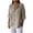 #0013-Beige, variant on Pounoo Womens Tops Split V Neck Single Button 3/4 Sleeve Shirts Roll Cuff Relaxed Fit Business Work Blouses for Women Gift