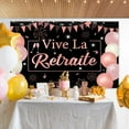 thumbnail image 4 of Vive La Retraite Backdrop Retirement Party Decorations for Women Rose Gold Happy Retirement Backdrop Retirement Party Supplies, 4 of 6