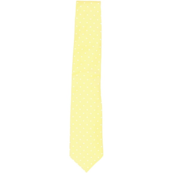 Altea Milano Men's Orange / White Raised Polka Dot Silk Necktie - XL