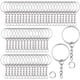 thumbnail image 1 of Kit de 150 anillos para llavero de acero inoxidable con agujas de ojo de tornillo para manualidades de bricolaje, 1 of 6