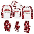 thumbnail image 1 of RXMEKW Ensemble de Pyjama à Manches Longues à Carreaux pour Femmes, Tenue de Nuit Assortie pour la Famille, Rouge G, 1 of 9