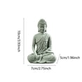 thumbnail image 4 of Decor Statue Meditation Stone Figurine Compact Hand Carved Ornament Weather Resistant for Desk Shelf Garden and Mindfulness Decoration, 4 of 8