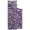 thumbnail image 2 of Princess and Castle Purple Pattern Teens Toddler Nap Mat with Pillow, Sleeping Mat Bag for Preschool Daycare 60"x20", 2 of 6