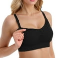 thumbnail image 2 of Sngxgn Women's Wireless Seamless Full-Coverage Convertible T-Shirt Bra(Black,XXL), 2 of 6