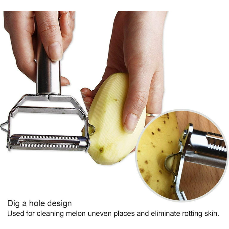 Zittop Stainless Double Sided Blade Multi-functional Peeler Vegetable  Peeler Double Planing Grater Kitchen Accessories Cooking Tools