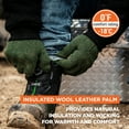 thumbnail image 2 of RefrigiWear Insulated Wool Leather Palm Glove, 2 of 6