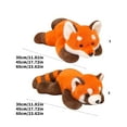 thumbnail image 3 of Crouching Red Bear Plush Toy for Children Imagination Creative Play Soft and Hugging Stuffed for Comfort, 3 of 9