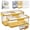 M+L-B, variant on Produce Freshness Containers with Timer Drainage Yellow Bread Box Storage Fresh Keeping Leak Proof Lid Basket Lettuce Keeper Refrigerator Kitchen Countertop Fruit Fridge Corner Proofing