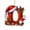 Red, variant on Moocorvic Acrylic Christmas 26 Initial Letter Ornaments, Xmas Decorations Pendant Hanging DIY Craft Ornaments(I)