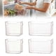 thumbnail image 1 of Cajones de almacenamiento para congelador y despensa, paquete de 4, organizador apilable de plástico transparente con asas para alimentos, carne, verduras, bocadillos y latas, 1 of 9