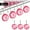 Pink, variant on Semfri 12PCS Shower Curtain Rings Acrylic Decorative Rolling Shower Curtain Rings Diamond Shape Shower Rings Stainless Steel Rust Resistant Decorative Rhinestones Shower Curtain Rings Clear