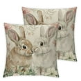 thumbnail image 2 of Acheng Easter Pillow Covers Set of 2 Easter Rabbit Flower Buffalo Plaid Pillows Decorative Throw Pillows Cushion Case Farmhouse Decor for Couch Sofa White, 2 of 6