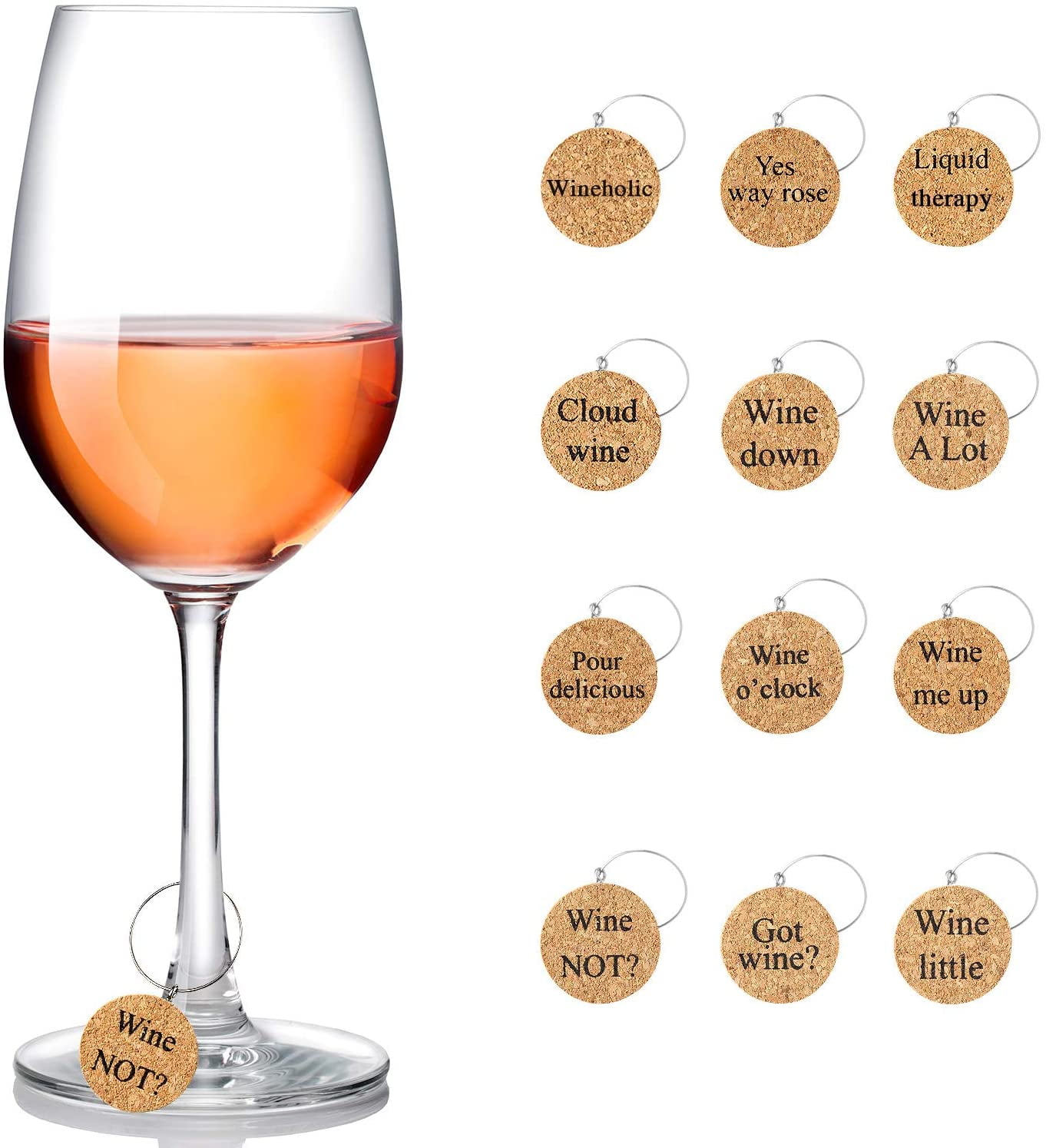 Champagne Flute Wine Glass Charms