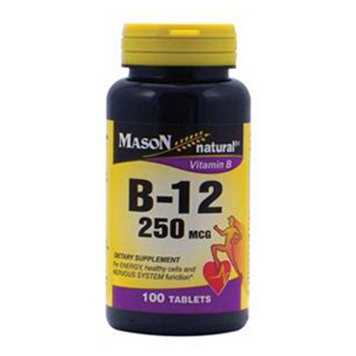 Mason Naturals Vitamin B12 250 Mcg Tablets 100 Ea, 6 Pack