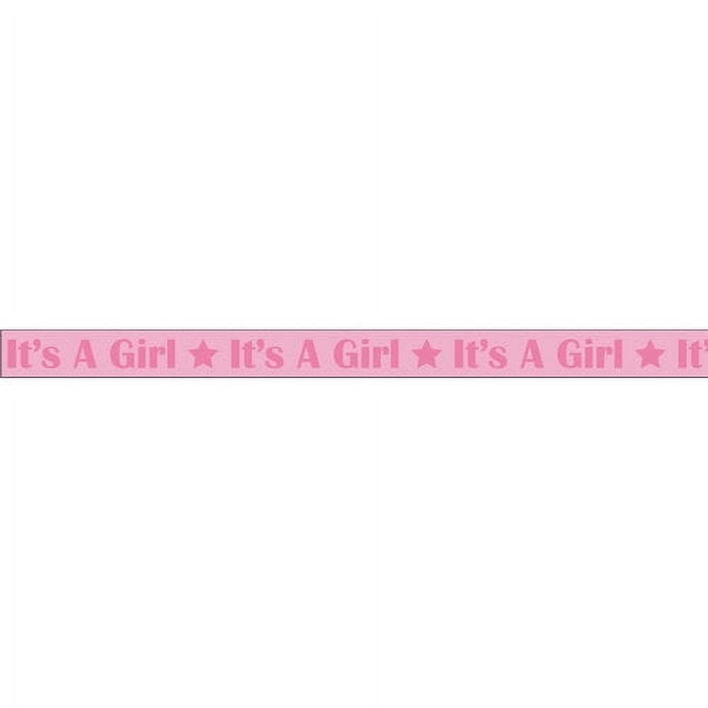 (3 pack) Offray 3/8" x 12' It's A Girl Celebration Ribbon, 1 Each