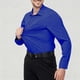 thumbnail image 1 of Blusa y camisa de manga larga con cuello vuelto para hombre, color liso, informal, a la moda, con botones, manga larga, elástica, de poliéster, 1 of 6